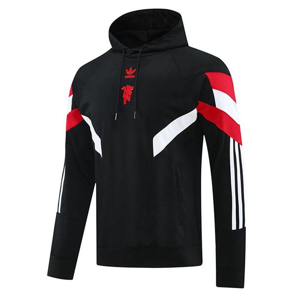 Manchester United Training Sweatshirt Mit Kapuze Schwarz/Rot/Weiß 2024/2025
